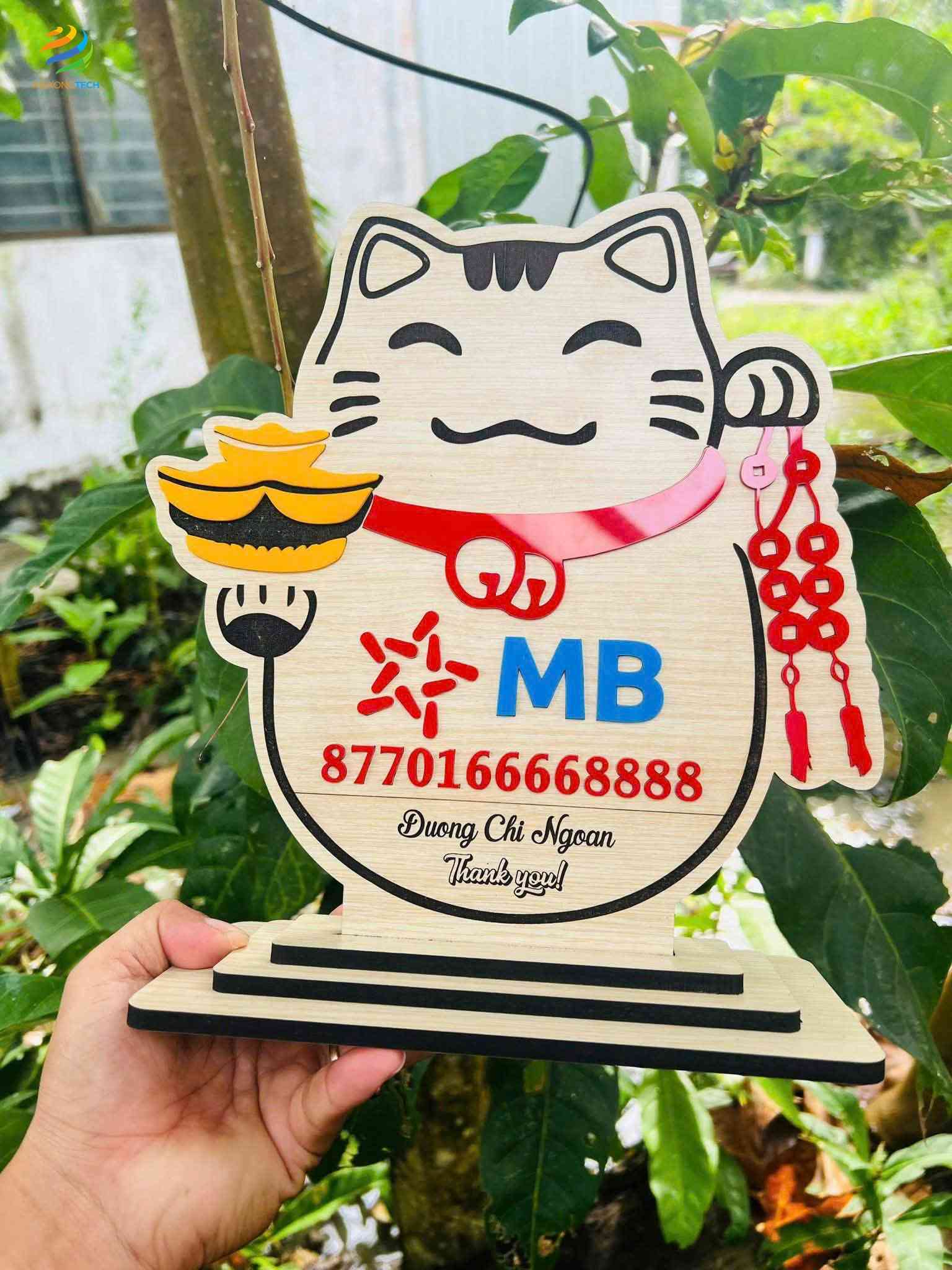 Bảng Quét Mã QR Code Thanh Toán Ngân Hàng Bằng Gỗ Giá Rẻ